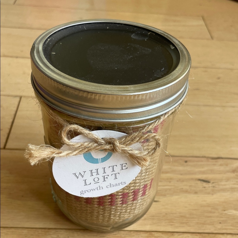 NEW White Loft Growth Chart in Mason Jar